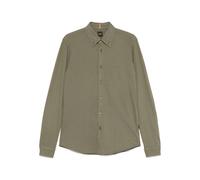 BOSS logo-embroidered shirt - Green S-XL