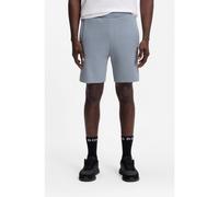 BOSS Logo-embroidered shorts in cotton-blend piqué jersey - Style JT_Union Headlo, 50563314 Grey 4XL