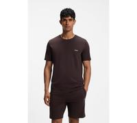 BOSS Logo-embroidered T-shirt in stretch cotton - Style Mix&Match T-Shirt R, 50515312 Dark Brown S
