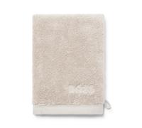 BOSS Logo-embroidered wash mitt in Aegean cotton - Style LOFT GreigeN Mitt 015021, MITT-1013448 Light Beige ONESI