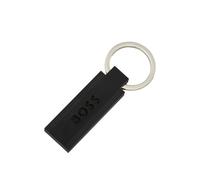 BOSS Logo key ring in black silicone and brass - Style Key ring Edge Iconic Black, 58138502 Black pcs.