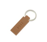 BOSS Logo key ring in camel-toned silicone and brass - Style Key ring Edge Iconic Camel, 58138503 Brown pcs.