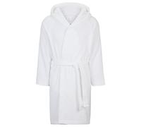 BOSS Logo-lapel dressing gown in long-fibre cotton - Style KIM-PLAIN-100S, KIM-PLAIN White S