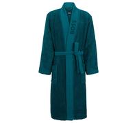BOSS Logo-lapel dressing gown in long-fibre cotton - Style PLAIN Graphit KIMO S, KIM-PLAIN Dark Green L