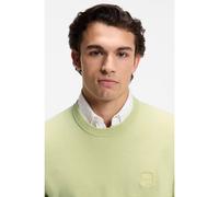 BOSS Logo-patch sweater in a cotton blend with cashmere - Style Kanovano_S, 50527583 Light Green M
