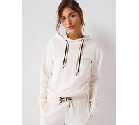 BOSS Women's CP Stripe_Hoodie Loungew Sweatshirt, Open White118, XL
