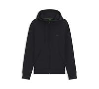 BOSS Logo-print Zip-up Hoodie In Stretch Cotton