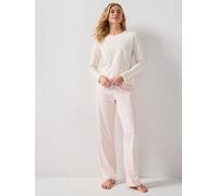 BOSS Long Sleeve And Pant Pyjama Set, Pink, Size L, Women Pink
