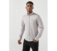 BOSS Long Sleeve Regular Fit Shirt, Grey, Size 3Xl, Men Grey