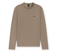 BOSS Long Sleeve T-Shirt For Men Contrast Logo Beige Cotton/Elastane