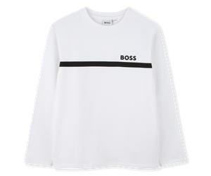 Boss - Long Sleeve T-shirt - White - Boy - 16 Years