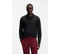 BOSS Long-sleeved cotton piqué polo shirt - Style Plisy, 50536609 Black XS
