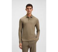 BOSS Long-sleeved polo shirt in interlock cotton with logo - Style Pado 30, 50468392 Light Brown S