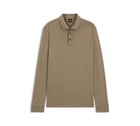 BOSS Long-sleeved polo shirt in interlock cotton with logo - Style Pado 30, 50468392 Light Brown XXXL