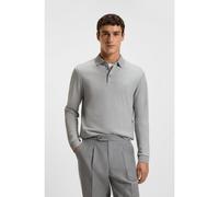 BOSS Long-sleeved polo shirt in interlock cotton with logo - Style Pado 30, 50468392 Light Grey XXXL
