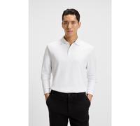 BOSS Long-sleeved polo shirt in interlock cotton with logo - Style Pado 30, 50468392 White M
