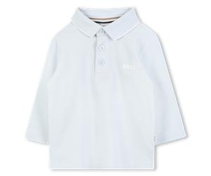 Boss - Long-sleeved Polo Shirt - Pale Blue - Boy - 18 Months