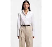 BOSS Long-sleeved shirt in cotton with pleating detail - Style Bluetta_FS_C, 50565429 White 14