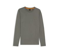 BOSS Long-Sleeved T-Shirt in Cotton with Logo Patch