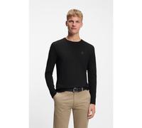BOSS Long-sleeved T-shirt in cotton with logo patch - Style Tacks, 50512111 Black M