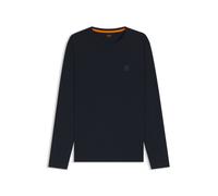 BOSS Long-sleeved T-shirt in cotton with logo patch - Style Tacks, 50512111 Dark Blue L