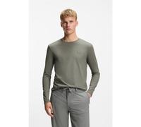 BOSS Long-sleeved T-shirt in cotton with logo patch - Style Tacks, 50512111 Grey XL