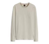 BOSS Long-sleeved T-shirt in cotton with logo patch - Style Tacks, 50512111 Light Beige M