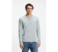 BOSS Long-sleeved T-shirt in cotton with logo patch - Style Tacks, 50512111 Light Grey S