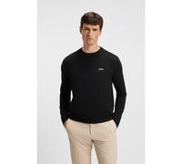 BOSS Mens Tee Long Long-Sleeved T-Shirt in Stretch Cotton with Contrast Logo