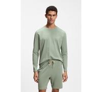 BOSS Long-sleeved T-shirt in stretch cotton with embroidered logo - Style Mix&Match LS-Shirt R, 50515389 Light Green XL
