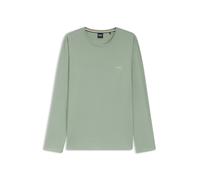 BOSS Long-sleeved T-shirt in stretch cotton with embroidered logo - Style Mix&Match LS-Shirt R, 50515389 Light Green M