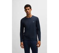 BOSS Long-sleeved T-shirt in stretch cotton with embroidered logo - Style Mix&Match LS-Shirt R, 50515390 Dark Blue M