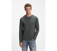 BOSS Long-sleeved T-shirt in stretch cotton with logo print - Style TChark, 50473286 Dark Green L