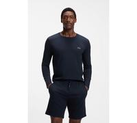BOSS Long-sleeved top in stretch cotton with embroidered logo - Style Mix&Match LS-Shirt R, 50515390 Dark Blue XXL