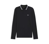 BOSS Green Plisy Mens Long Sleeve Polo Shirt - Dark Blue 402 - Dark Blue 402 - L