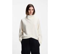 BOSS Loose-fit sweatshirt with draped funnel neck - Style Elesya, 50553771 White S