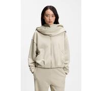 BOSS Loose-fit zip-up sweatshirt in melange jersey - Style C_Escarf, 50569001 Light Beige XS