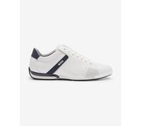 BOSS Low Logo Trainers White Navy Blue - 45