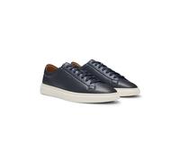 BOSS Low-top trainers in leather with embossed logo - Style Kieran_Tenn_bustd, 50557866 Dark Blue 10