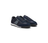 BOSS Low-top trainers with structured trims - Style Nitan_Lowp_nymith, 50557886 Dark Blue 10