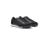 BOSS Low-top trainers with suede and faux leather - Style Nitan_txsd, 50548864 Black 11