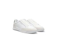 BOSS Nitan Suede Mesh Trainers - Off White, Off White, Size 40, Men Off White