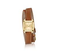 BOSS Mae Petite golden watch with double-wrap leather strap - Style MAE PETITE, 58858266 Brown pcs.