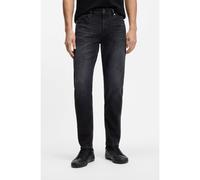 BOSS Maine Regular-fit jeans in super-soft black Italian denim - Style H-Re.Maine, 50520841 Dark Grey 32/30