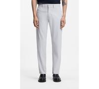 BOSS Maine regular-fit trousers in stretch-cotton dobby fabric - Style H-Re.Maine5, 50553815 Light Grey