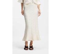 BOSS Maxi skirt with knitted check structure - Style Foppy, 50556678 White XXL
