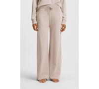 BOSS Melange-jersey tracksuit bottoms with logo plate - Style Embrace_Pants, 50557294 Light Beige XL