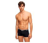 BOSS Mens Trunk 3P Power Three-Pack of Logo-Waistband Trunks in Stretch Cotton Black