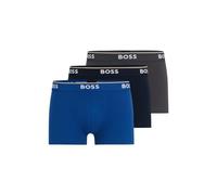 BOSS Men 3 Pack Power Trunks Black/Navy/Blu 487 2X Large
