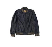 BOSS men blue pima cotton bomber varsity style jacket coat Ollit-D 50239871 Medium 38R